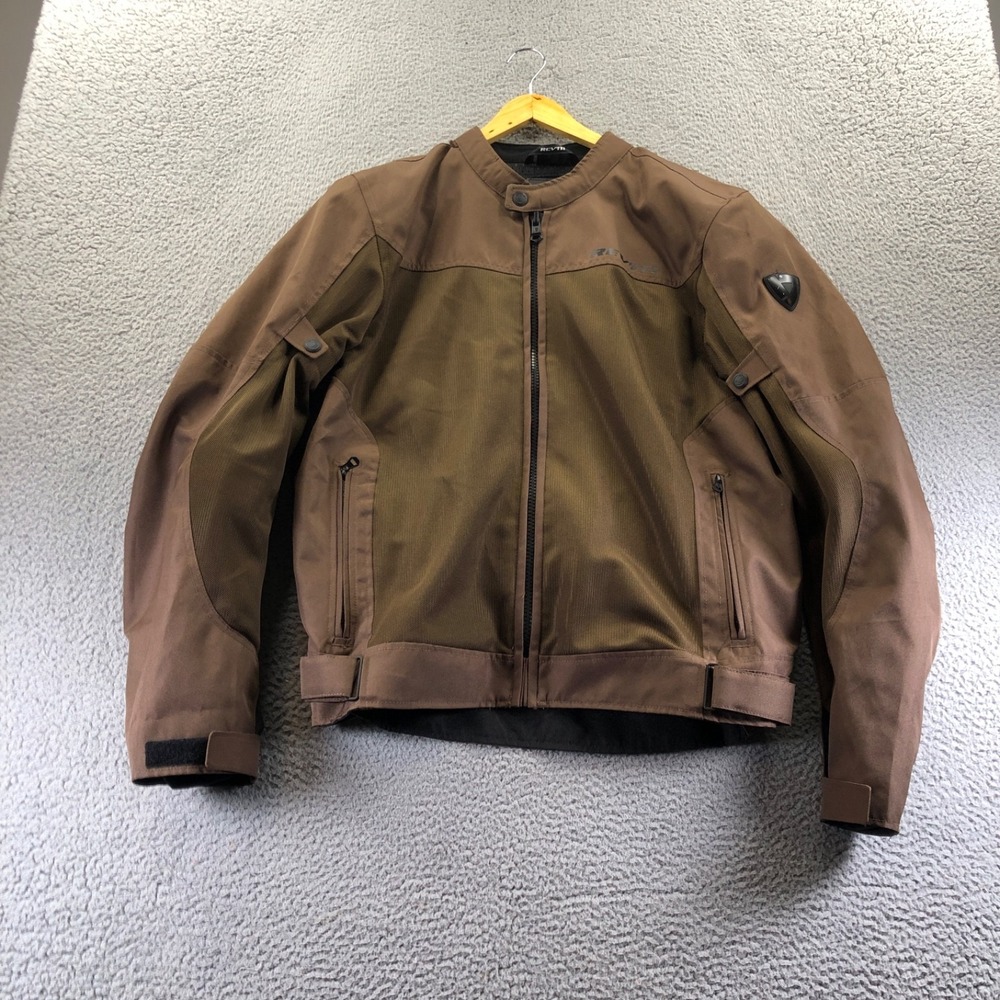 Rev It Motorcycle Jacket Mens XYL Brown Eclipse w? Armor Padding Mesh
